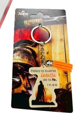 Llavero Acrílico con Tassel - Pelea la Buena Batalla