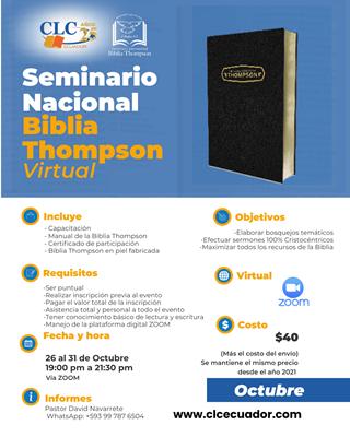 Seminario Biblia Thompson Virtual- OCTUBRE 2026