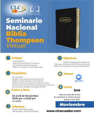 Seminario Biblia Thompson Virtual- NOVIEMBRE 2026