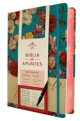 RVR 1960 Biblia de Apuntes Celeste Floral