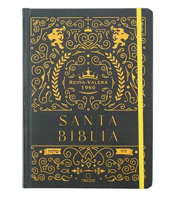 Biblia de Apuntes Floreada Oro y Negro