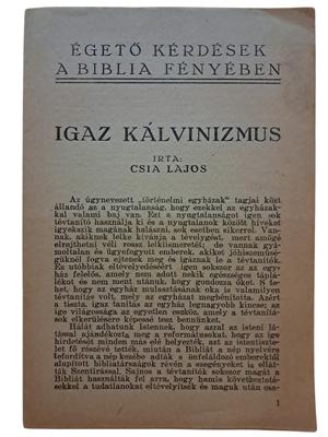 Igaz kálvinizmus