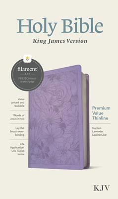 Angol Biblia King James Version Premium Value Thinline Bible, Filament Edition, Garden Lavender