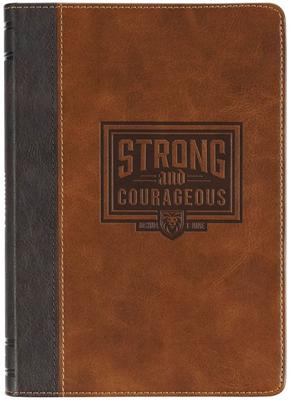 Exkluzív nagyméretű műbőr angol napló Strong and Courageous