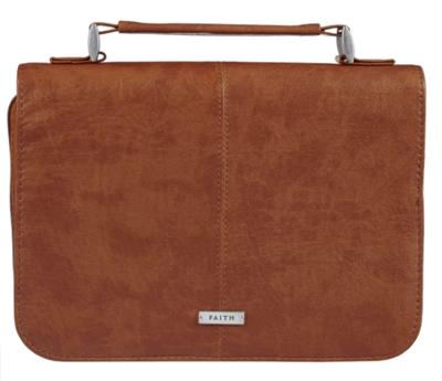 Pochette Bible Medium Faith Brown Simili-cuir