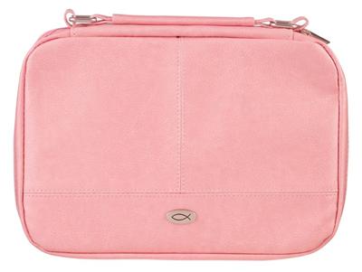 Pochette organiseur simili-cuir rose  Médium