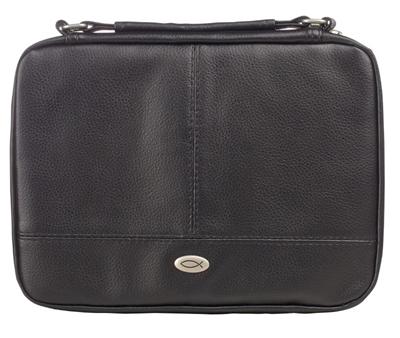 Pochette Bible XL noire ichtus