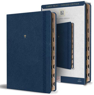 KJV Holy Bible Large Print thumb Index Blue