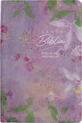 RVR 1960 Biblia de Promesas Letra Grande y Ziper (Piel especial, Floral lila)