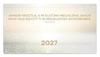 Zsebnaptár 2027 - aranyos (Amikor Krisztus, a mi életünk megjelenik..)