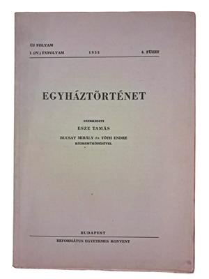 Egyháztörténet 1958/4. füzet