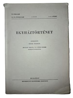 Egyháztörténet 1959/1.-2. füzet