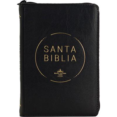 RVR 1960 Biblia de Letra Grande y Zíper (Vinilo negro con cierre, canto rojo)