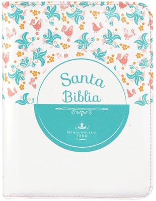 Biblia RVR1960 045cZLM PJR Blanco/Flores