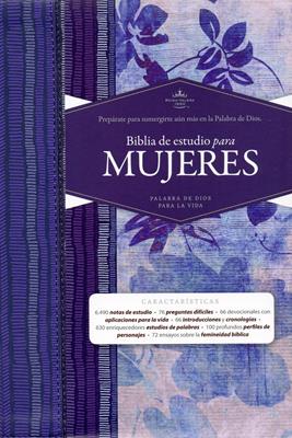 Biblia De Estudio Para Mujeres -Azul Floreado
