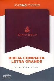 Biblia Compacta Marrón Imitación Piel