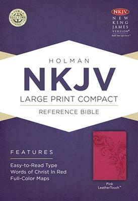 Biblia NKJV Letra Grande Compacta Rosada Ingles