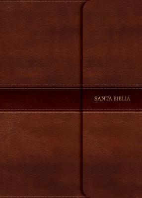 Biblia NVI-Tamaño Manual-Letra Grande-Marron-Solapa Con Iman