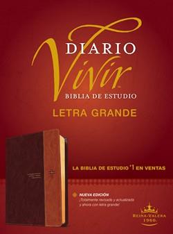 Biblia De Estudio Diario Vivir RVR60 Letra Grande Sentipiel Café Claro