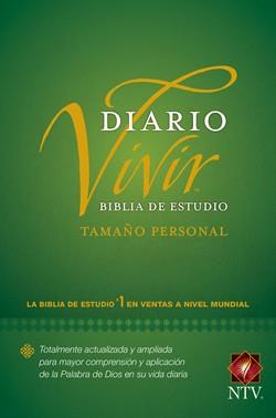 Biblia De Estudio Diario Vivir NTV Tamaño Personal Tapa Dura Verde