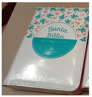 Biblia RVR 045 CZLG PJR Blanco Flores