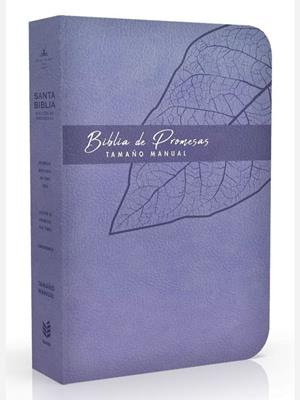 Biblia De Promesa RVR60 Tamaño Manual Piel Especial Lavanda