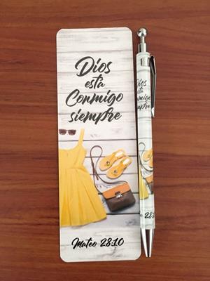 Separador+Boligrafo /Dios Esta Conmigo Siempre