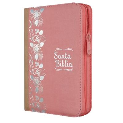 Biblia/RVR/045cZLM PJR/Rosa Beige/Canto Plateado