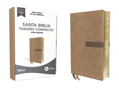 Biblia NBLA/Letra Grande/Imitación piel/Leathersoft/Beige/Tamaño Compacta