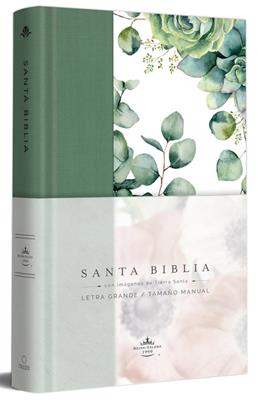 RVR 1960 Biblia Letra Grande Flores Verde