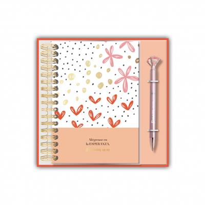 Libreta Diamante/Alegrense En La Esperanza/Boligrafo