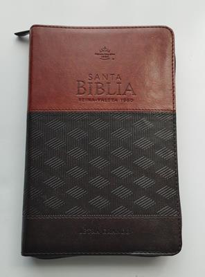 Biblia RV60 PU Cafe Con Cierre Y Canto Dorado