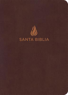 NVI Biblia Letra Súper Gigante, marrón piel fabricada con índice