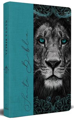Biblia RVR 1960 Letra Grande León Aguamarina
