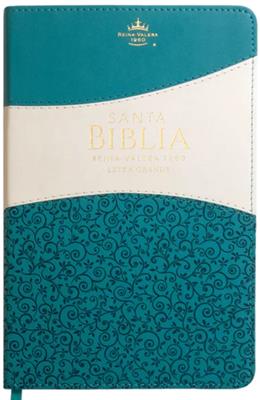 Biblia RVR60/Clasica Bitono Turquesa-Blanco