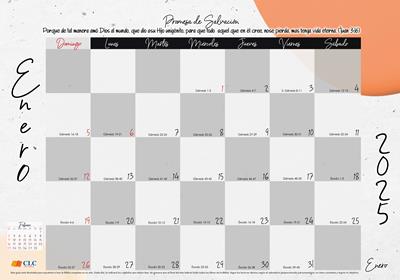 Calendario Programador /Anual De Pared 2025