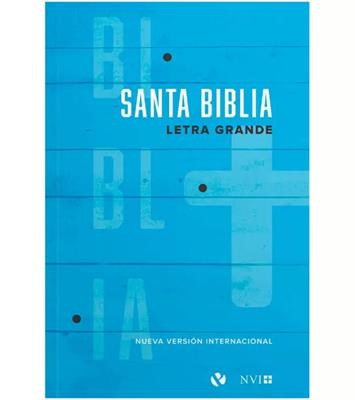 Biblia NVI Manual Letra Grande Rustica Azul