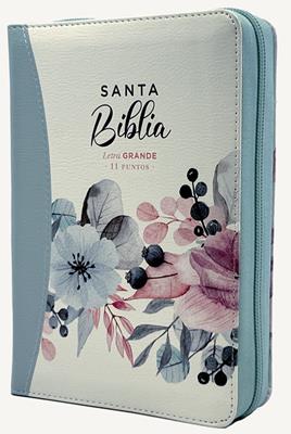 Biblia RVR60/045cz/cp/LG/PJR/Colección Primaveral Azul Claro Con Cierre