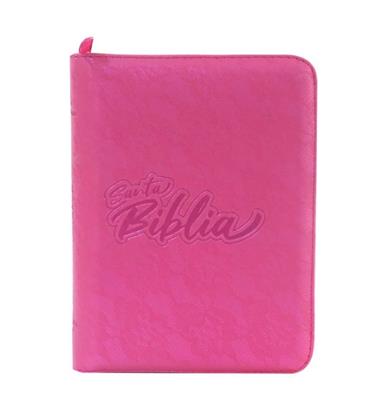 Biblia RVR026cZLM/PJR Fucsia Canto Blanco