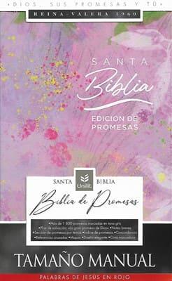 Biblia De Promesas Manual/ LG Lila Rosa Cierre con Índice