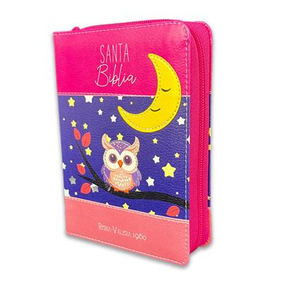 Biblia RVR60/ 025CZ PJR Primor Fucsia/Lila/ Rosa Luna/ Buho