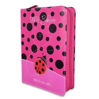 Biblia RVR60/ 025CZ PJR Primor Fucsia/ Mariquita Con Topos