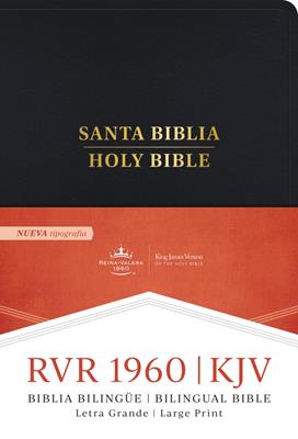 Biblia Bilingue 1960/KJV Letra Grande Negro