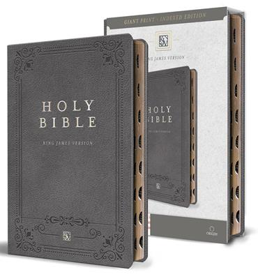 Biblia Ingles KJV Gris Indice Letra Gigante
