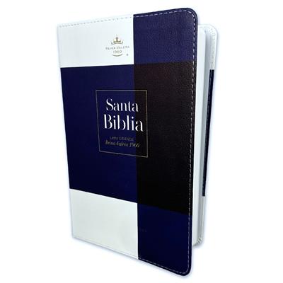 Biblia /RVR6065LGc /Supreme Blanco/Azul Imitacion Canto Blanco
