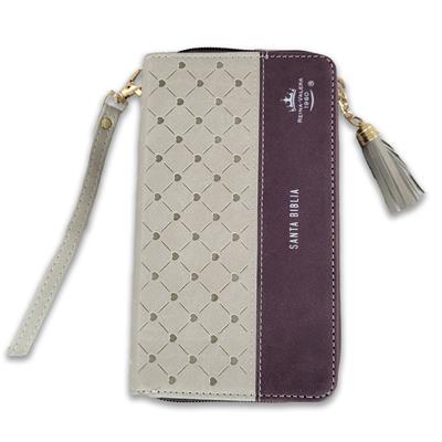 Bibllia RVR6015CZTI/ Chequera Beige-Cafe/ Cierre