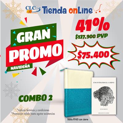 Combo Navideño 2/Biblia RVR60 Turquesa LG Cierre/ Encontrando El Camino