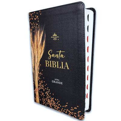 Biblia RVR6065CTI/ Negro Trigo/ Imitacion Ind C- Blanco/ C. Supreme