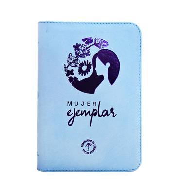 Biblia Mujer Ejemplar TLA066 PJR Azul Canto Plateado