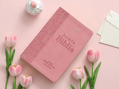 Biblia RVR6088cti/ Rosa/ Super G. 19pts./ Canto Dora. Indice Efeso